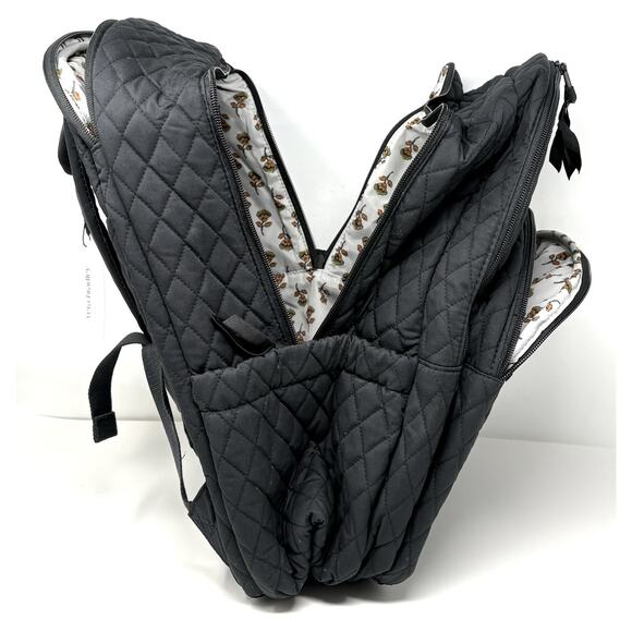 Vera Bradley Black Moonless Night Essential XL Extra Large Backpack Cotton NWT main image 7